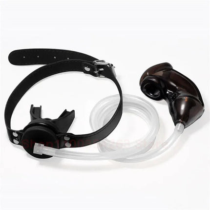 New Piss Urinal Flow Into Mouth Gag Urethral Catheter Plug Bondage Fetish Harness Slave BDSM Gay Adult Games Sex Toys For Man