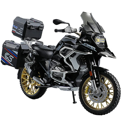 1/10 R1250 GS ADV Alloy Racing Motorcycle Diecast Street Sports Motorcycle Model Simulation Sound Light Collection Children Gift