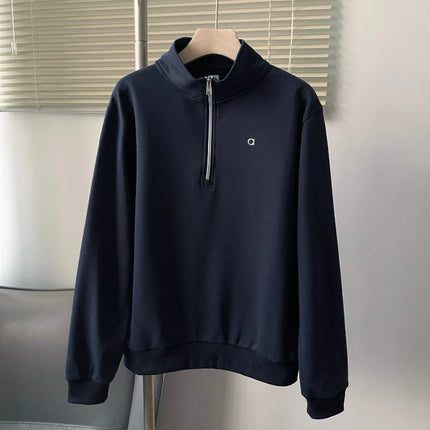 Cotton Half-zip Hoodies Women Loose Fit Stand Collar Oversized Sweatshirts 2026 Spring New Running Fitness Sports Pullover