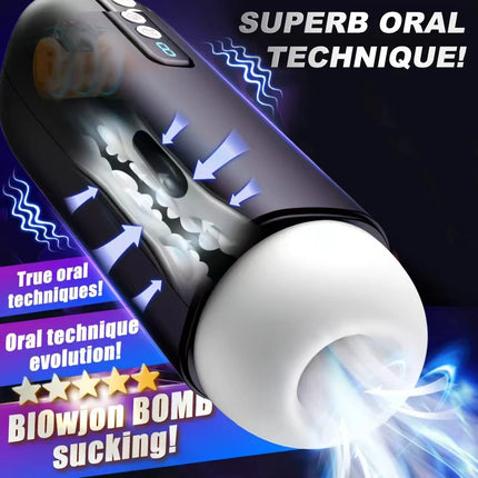 Automatic sucking airplane cup 8 frequency display penis masturbator male vibration masturbation cup male sex toy adult sex toys