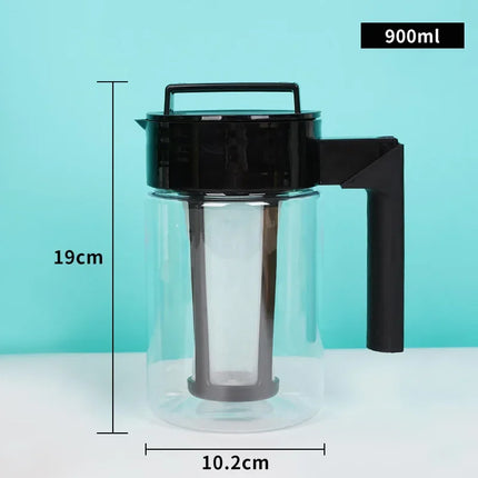 Cold Brew Coffee Maker with Filter,Iced Tea Coffee Kettle,Water Flow Dripper,Clear Coffee Pot 900ML/1300ML/2000ML