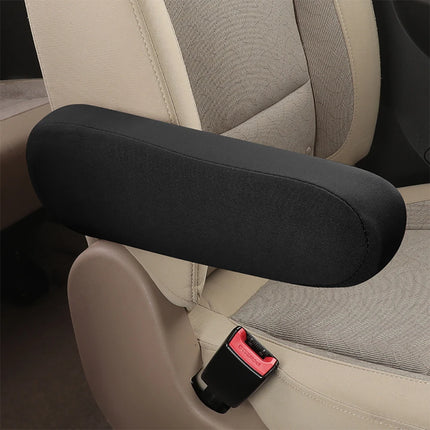 Car Front Seats Armrests Cover Universal Auto Centre Console Armrest Protector Covers Soft Comfortable Elastic Cloth Covers