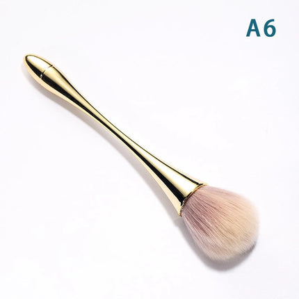 Nail Cleaning Dust Brush For Manicure Beauty Long Handle Brush Blush Powder Gel Nail Accessories Tool7 Style