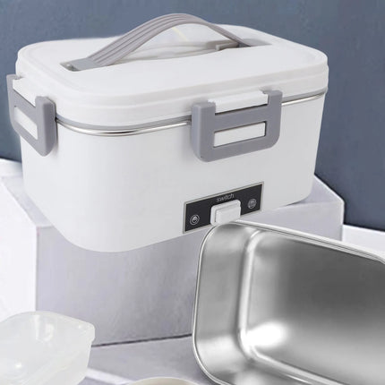 Electric Lunch Box 1.8L 360 Degree Circulation Heating SUS304 Liner Dishwasher Safe Portable Lunch Warmer Box