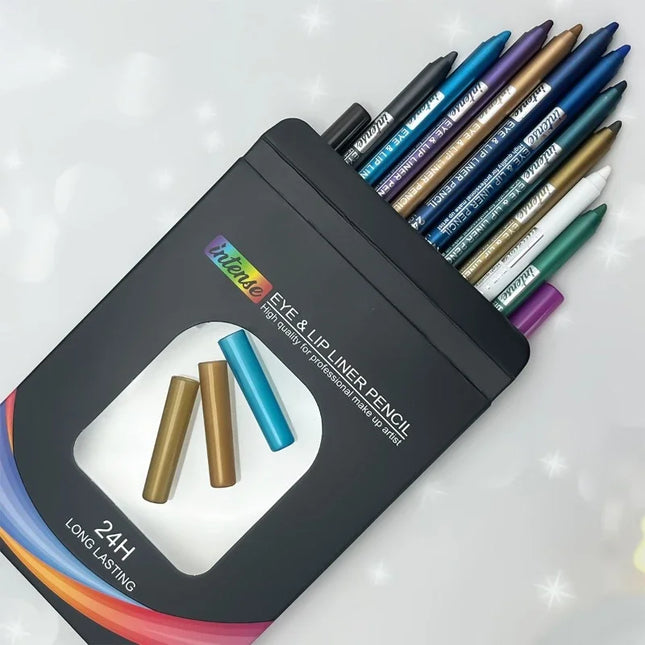 12 Color/Box Waterproof Eyeliner Makeup Eye Cosmetics Beauty Eyeliner Pencil Set Longlasting Eye Liner Pencil Colourful Pigments