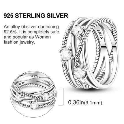 Original 925 Sterling Silver Ring Colorful Diamonds Cubic Zircon Finger Ring For Women Jewelry Wedding Engagement Birthday Gift