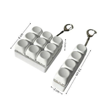 Keyboard Key Fidget Reliver Stress Toys Colorful Keychain Keycap Antistress Toys Adult Children Finger Button Toy Kids Game Gift