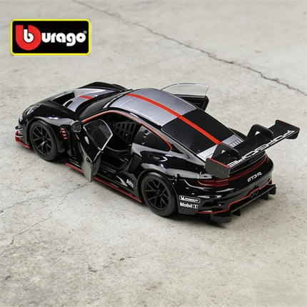 Bburago 1:24 Porsche 911 GT3 R Alloy Sports Car Model Diecast Metal Track Racing Car Vehicle Model High Simulation Kids Toy Gift