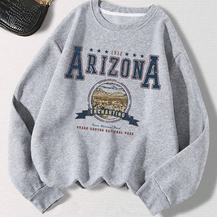Casual Women Sweatshirts Chicago USA Letter Prints Pullover Fashion Crewneck Oversize Hoodie Fleece Warm Female Autumn Clothes