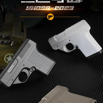 Capacity 10PCS Pistol Style Lighters with 3 Cigarette Case Jet Blue Flame Gas Lighter Windproof Cigar Lighter Gadgets for Men