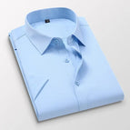 S / Light blue short-sleeved shirt