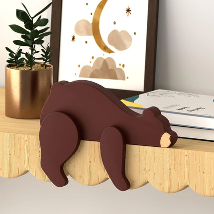 3D Cartoon Animal Corner Home Frame, Decorative Item Wooden Door Frame Art Design Panda Fox Rabbit Bear Children's Room Decor