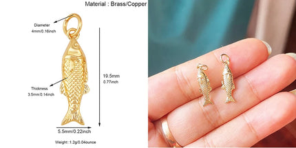 Enamel Fish Bone Squid Marine Sea Dalphin Charm Pendant,18K Real Gold Silver Plated Zircon Jewelry Finding Supplies S87 S75