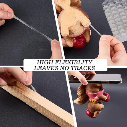 Double Sided Gel Glue Pad Adhesive Dots Fastener Strong Oval Self Adhesive Tape DIY Action Figures Carpet Poster Fixing Tape Pad