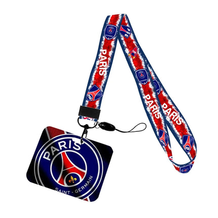 Sports Designs P Lanyards New Football ID Badge Holder Strap Work Card Bus Access Card Holder Keychains Accessories