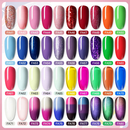 ROSALIND Shiny Gel Nail Polish Soak Off Gel Varnishes Nail Art Semi Permanent UV Glitter Nail Gel Polish Base Top Coat Enamel