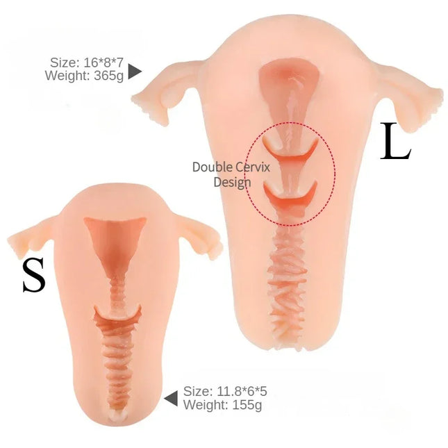 Creative Uterus Masturbator for Male, Realistic Vagina Pocket Pussy, Real Onahole Masturbation Cup, Sex Toys for Adult Simulation