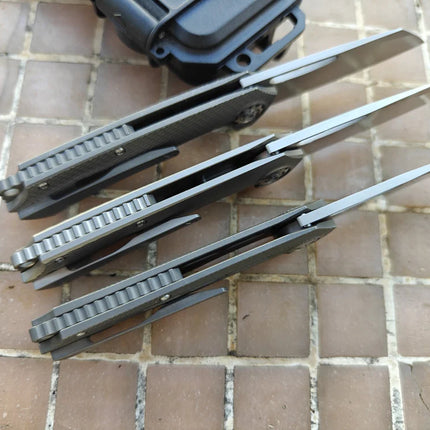 New Neutralizer JUFULE Made Titanium Handle Ceramic Bearing Pocket EDC Tool Kitchenware Hunt Camping 154CM Outdoor Folding Knife