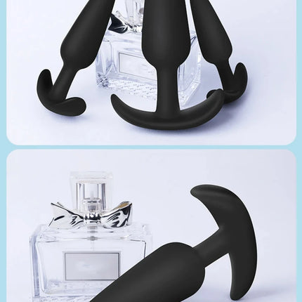 3 Sizes 100% Soft Silicone Adult Plug Butt Plugs Adult Sex Toy for Men Women Gay Unisex Couples Anal Prostate Trainer Massager