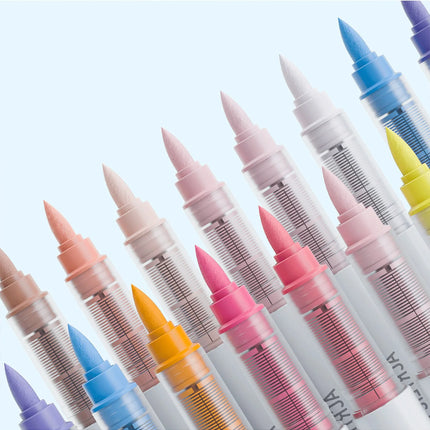 Languo 9pcs/box Soft Brush Acrylic Marker Pen Set，DIY Hand Drawn,Paint Art Markers pens,Student Graffiti Acrylic Paint Pens,M720