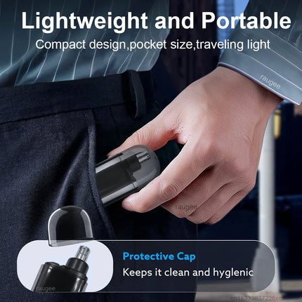 Electric Nose Hair Trimmer Man Painless Rechargeable Nose Hair Remover Pocket Mini Men's Electric Hair Clipper for Nose and Ears