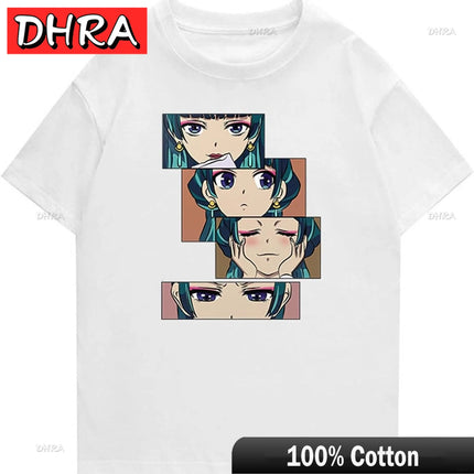 Anime Apothecary Diaries Crewneck T-Shirt Short Sleeve Maomao Tee Shirt Graphic Printed Casual Summer Unisex Tops Cute Clothing
