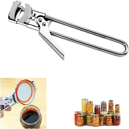 Adjustable Multi-Function Bottle Opener For Kitchen Tools Stainless Steel Lids Off Jar Opener Labor-Saving Screw Can Opener