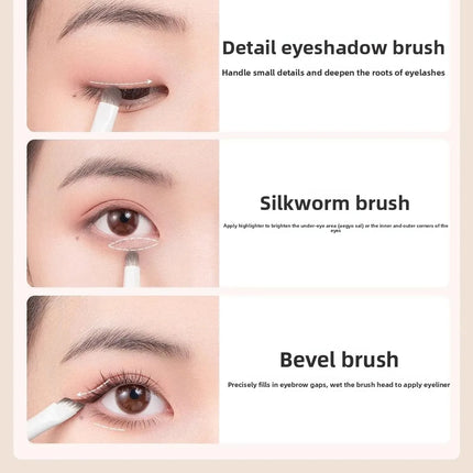 Cloud Porcelain 8-Piece Eyeshadow Brush Set Soft Bristle Blade Edge Eyeshadow Brush Nasal Shadow Brush Eye Makeup Diffusion Brus