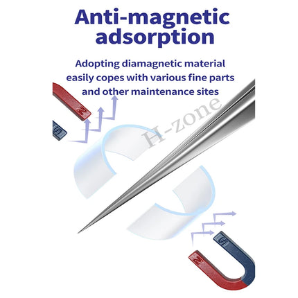 MECHANIC G-15 11 Fingerprint Flying Wire Anti-magnetic Tweezers Fine Clip Precision Components Mobile Phone Repair Hand Tools