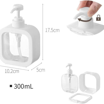 300ML Panda Bear Bubu Dudu Transparent Soap Dispensers Refillable Portable Empty Bottle Shower Gel Detergent Dispensing Bottle