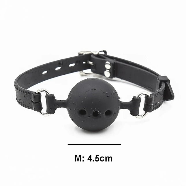 3 Sizes Soft Silicone Gag Ball BDSM Oral Bondage Gear Fetish Open Mouth Breathable Sex Toys For Couples Cosplay Slave Adult Game