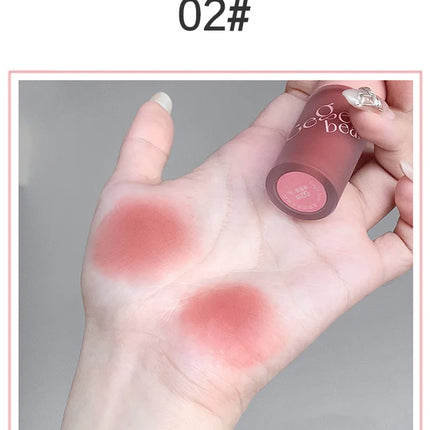 Gege Bear Smooth Multi-purpose Cream Expansion Color Blush Not Easy to Fade Nude Matte Velvet Lip Glaze