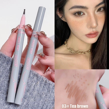 Face Fake Freckles Pen Natural Liquid Tear Mole Pen Amber Brown Dot Spot Concealer Pen Lifelike Cheek Spots Tint Makeup Tool