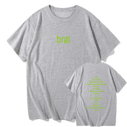 Charli XCX with Special Guest Shygirl T-Shirts Brat Album Men Women Clothing Aesthetic Unisex Streetwear Summer Cotton Tee Tops