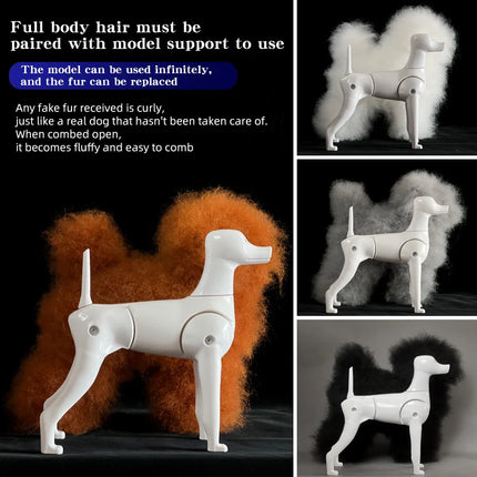 Poodle dog pet professional beauty simulation wig model practice special skeleton environmentally friendly PE material