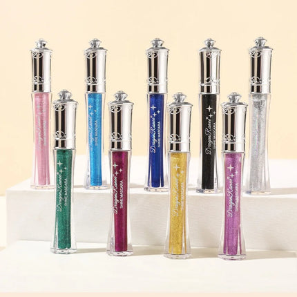 Purple Gold Diamond Mascara Shining Sequins Sweat Proof Glitter Eyelashes Quick Dry Lasting Curling Thick Mascara Shimmer Makeup
