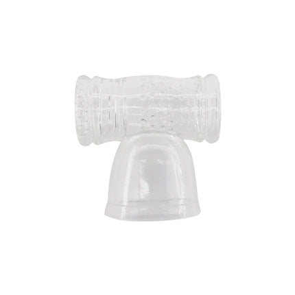 Transparent Magic Wand Headgear Attachments Penis Vibrator Masturbator AV Stick Head Cover Sleeve Sex Toys Erotic Accessories