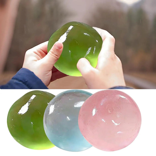 Maltose Squishys Toys Stress Ball Anti Stress Fidget Toy Soft Simulated Bule Transparent Ball Quick-rebound Squeeze Toys