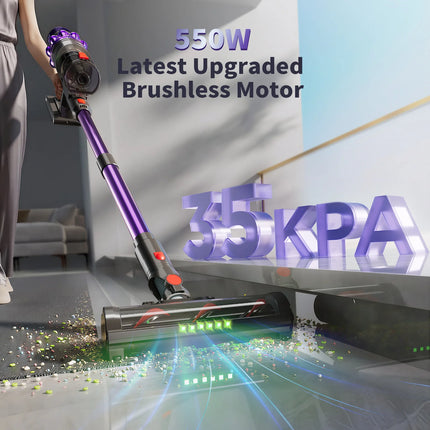 V10 Cordless Vacuum Cleaner 550W 35000PA – Powerful Brushless Motor, Handheld Home Vacuum