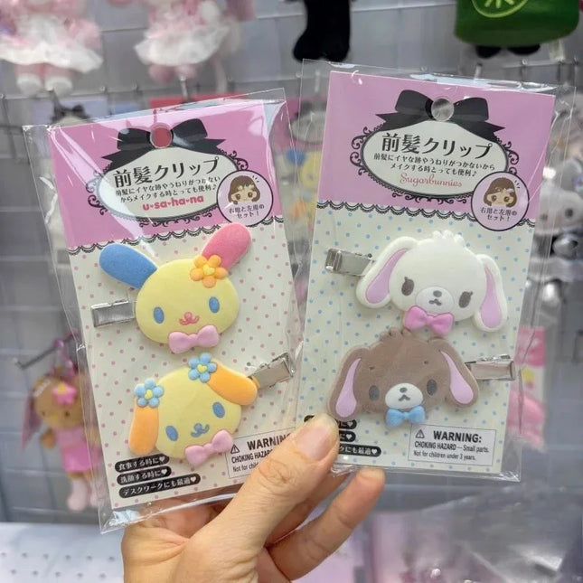 Kawaii Sugarbunnies Hairpin Cartoon Kuromi My Melody Sweet Girl Bangs Side Clip Creative Cinnamoroll Hair Clips Christmas Gifts