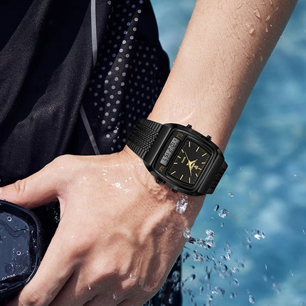 LIEBIG Luxury Dual Display Time Quartz Watches For Men Women Fashion Outdoor Sports Week Waterproof Digital Wristwatches Clocks