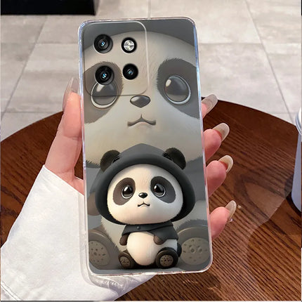 Soft Silicone TPU Clear Case For Motorola Edge 50 Neo 5G/Moto S50 5G Viral Elegant Kitten Painted Casing Shockproof Cover