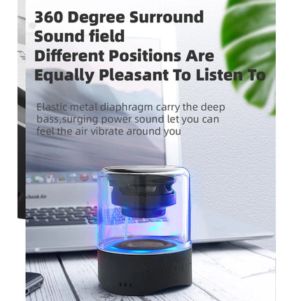 WIFIT BT Mini Speaker Wishake Variable LED light HD Sound Speaker 800MA Portable Audio 3D Surround With Magnetic fixing