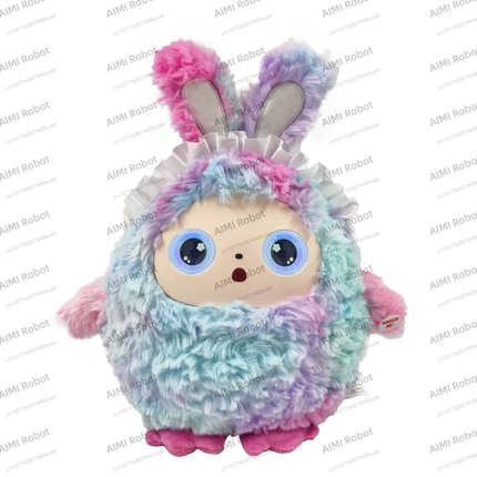 JoPark AI Toy Plush Robot Smart Voice&LED Eyes,Multiple Roles Interactive Companion Tuya App Control, USB Rechargeable E-Pet