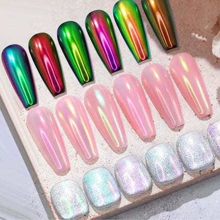 BORN PRETTY 10ml Chrome-Base Gel Polish Metallic Glitter Nail Power Super Shine Soak Off UV LED Functional Gel DIY Nails Art