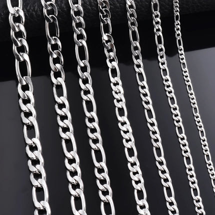 Wholesale 925 Sterling Silver Necklace 2-12mm Width 40-75cm Long Chain Lobster Clasp Men and Women Engagement Jewelry