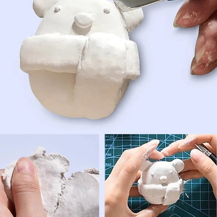 Air Dry Clay and Sculpturing Tool Children's Modeling Clay Plasticine Toy Polymer Clay for Model Craft Clay Slime Doll Figure
