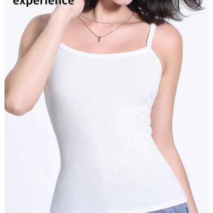 3/6 Pcs Ladies' Summer Korean Version Of Suspender Vest With Solid Color Foundation Joker Sexy Suspender Top Slim And Thin Teen
