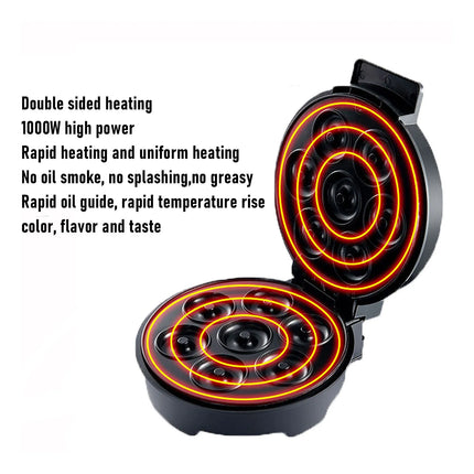 Mini Donut Maker 1000W 7 Holes Aluminum Non Stick Electric Donut Press Machine for Home Breakfast Desserts Snacks