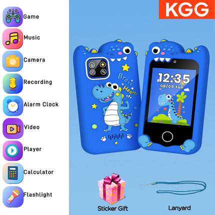 Children Smartphone Phone Toy 2.8inch Touch Screen Dual Cameras For Learning Playing Games Video Player Girl Gift for Christmas